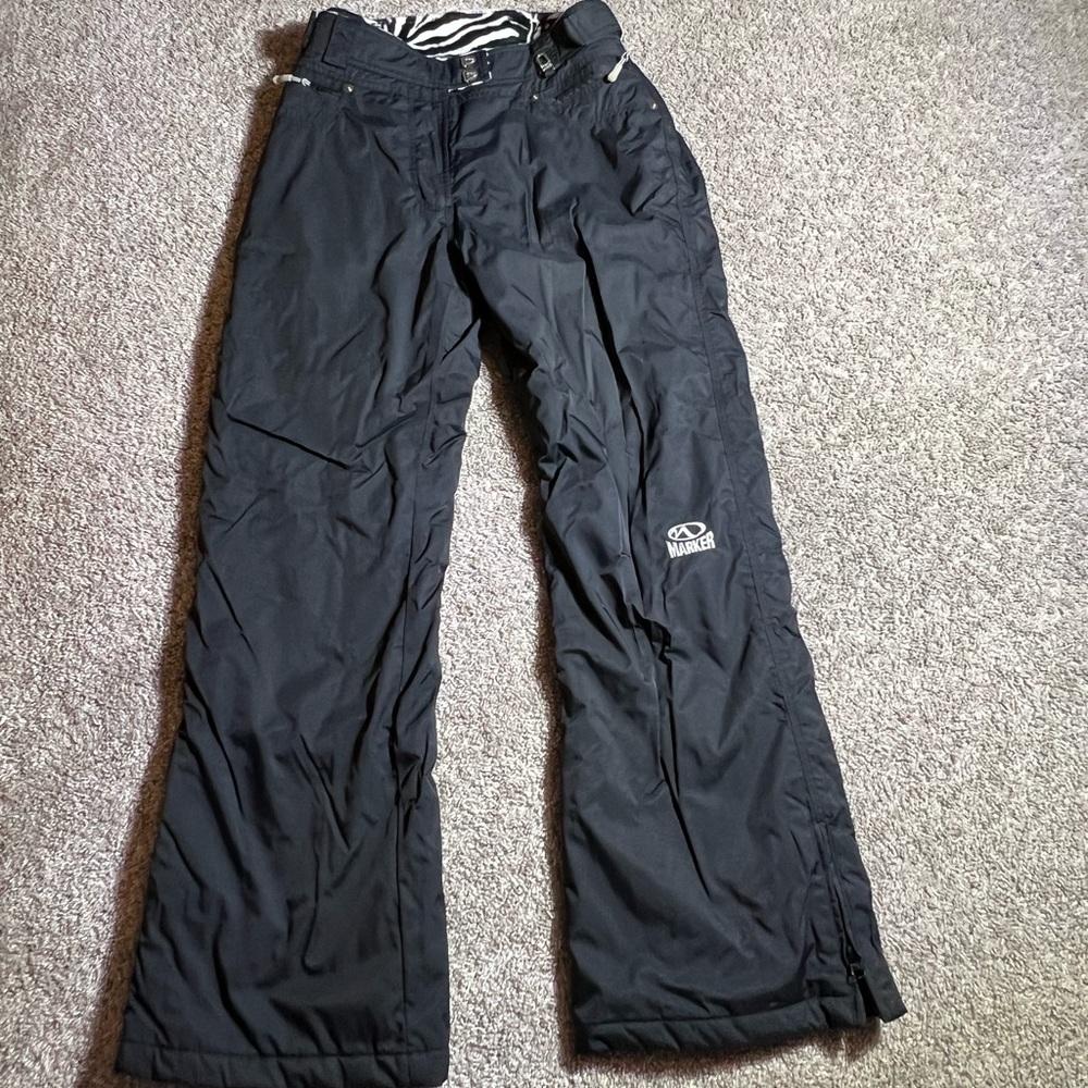 Black Marker ski pants size 12 worn once, GREAT QUALITY